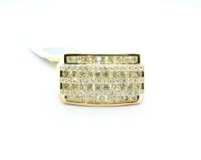 10K Yellow Gold Row Ring