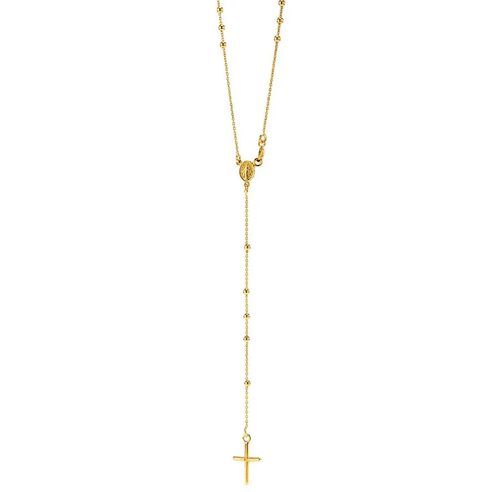 14k Gold Rosary Necklace