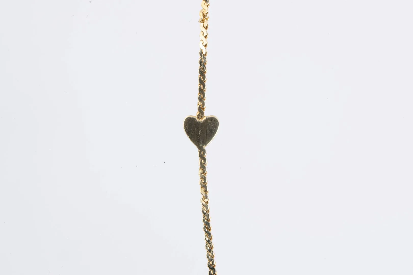 15.5" 14k Yellow Gold Heart Station Necklace (2.96g.)