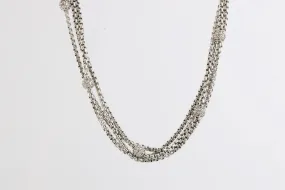 16" David Yurman 925 Silver and 18k Gold Necklace 1.80tcw Diamonds (54.68g.)