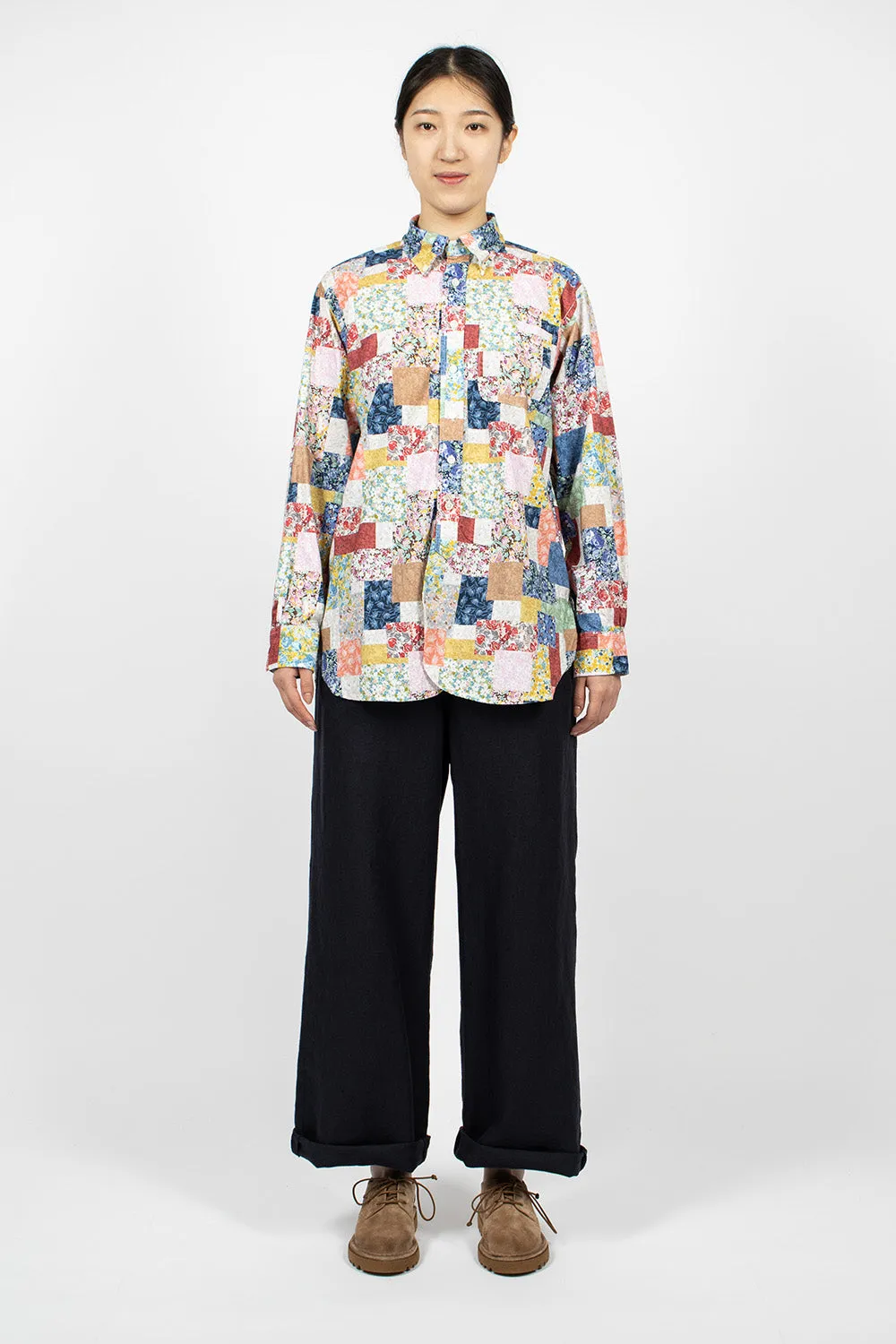 19th Century Shirt Multi Floral Patchwork