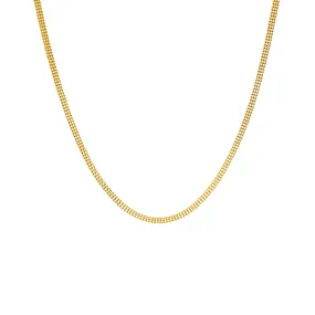 22K Yellow Gold Beaded Twist Chain