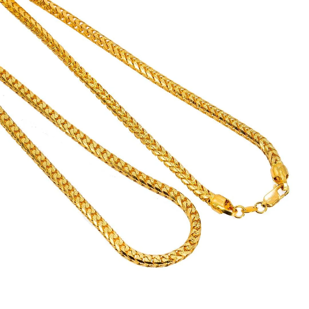 22K Yellow Gold Wheat Link Chain, 66.0 gm