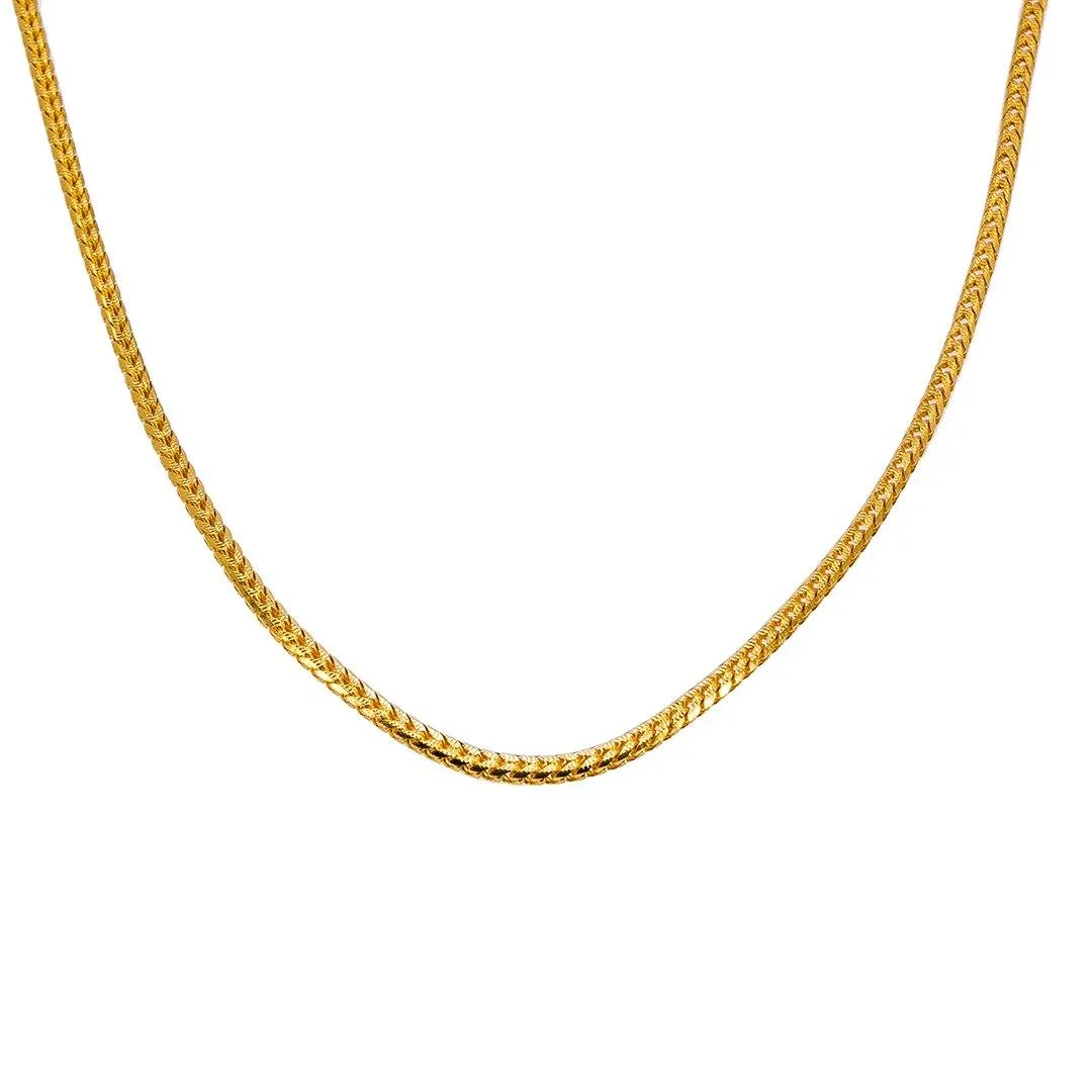 22K Yellow Gold Wheat Link Chain, 66.0 gm