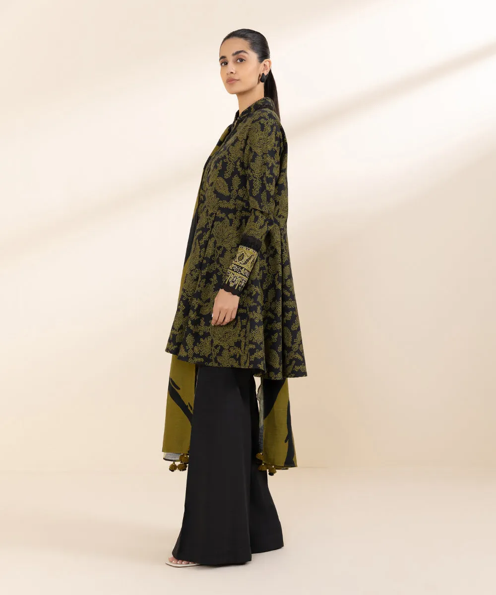 3 Piece - Printed Khaddar Suit