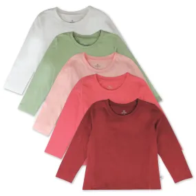 5-Pack Organic Cotton Long Sleeve T-Shirts