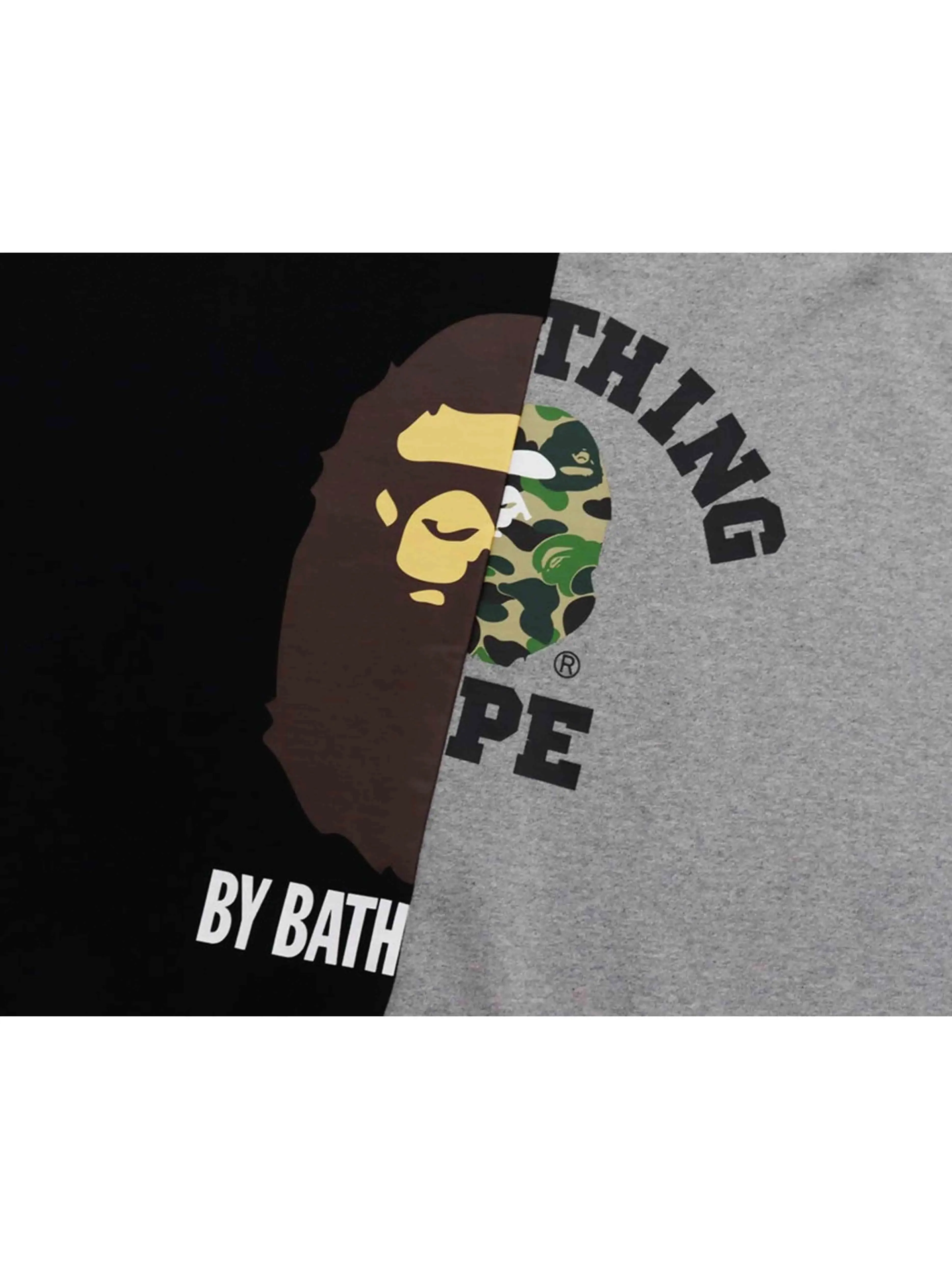 A Bathing Ape College & By Bathing Ape Loose Fit Crewneck Black