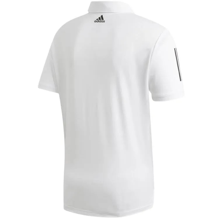 Adidas Poloshirt 3-Stripes Basic Heren Wit Zwart