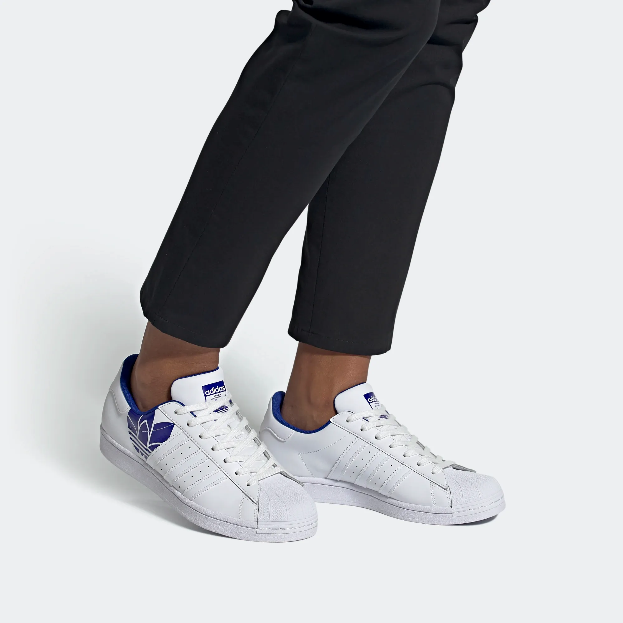 Adidas Superstar Shoes - Cloud White / Royal Blue