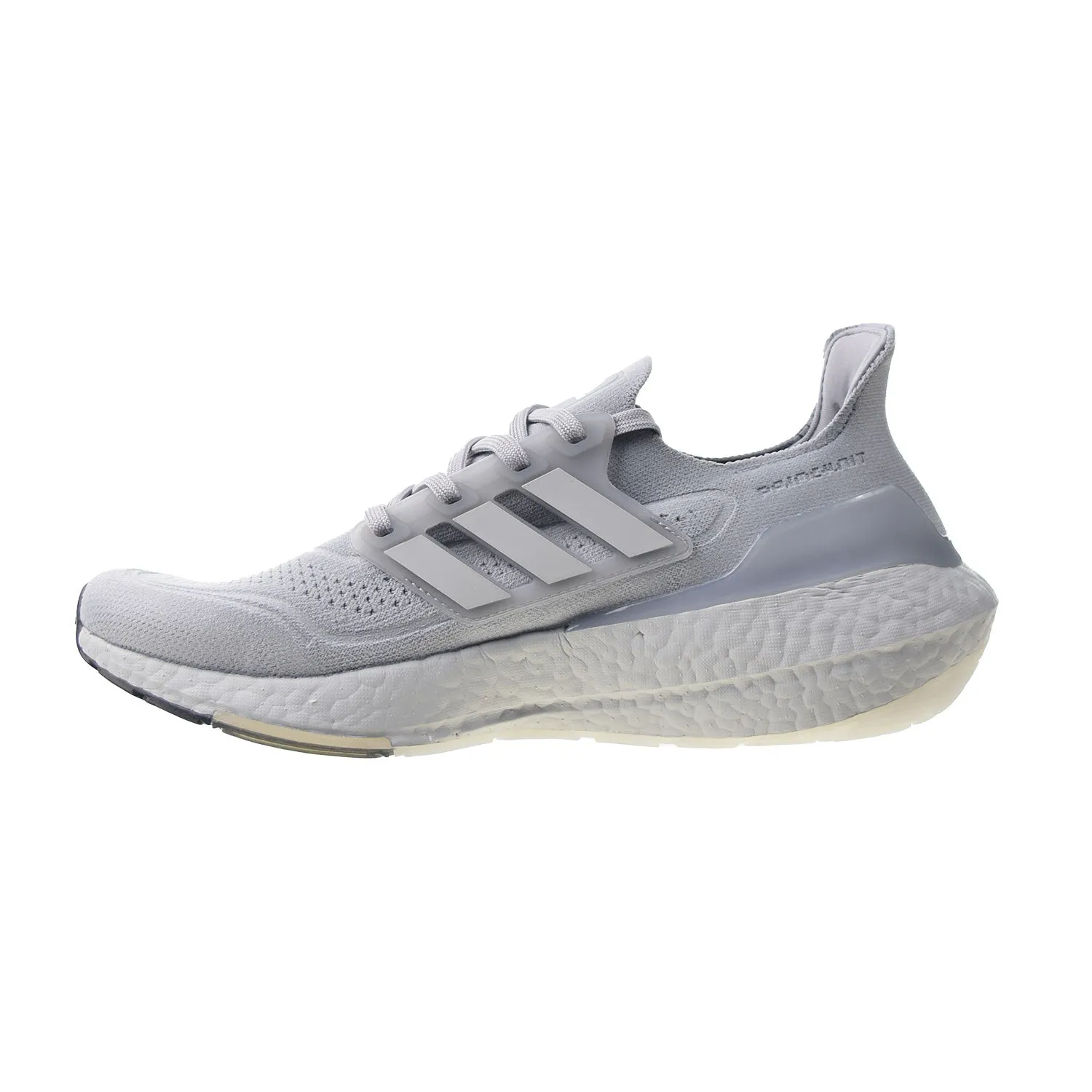 Adidas Ultraboost 21 Men's Shoes Halo Silver-Grey Two-Solar Yellow