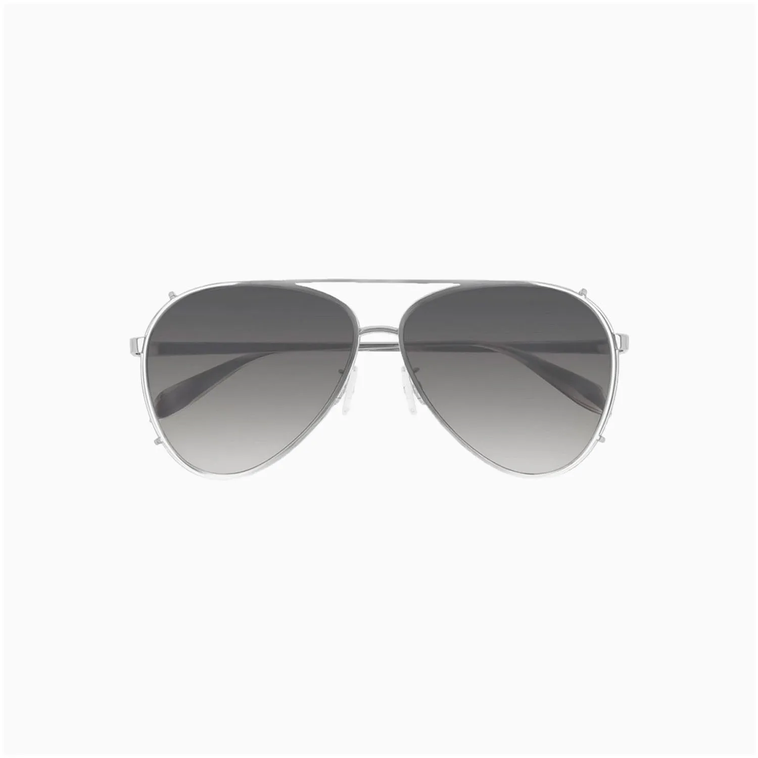 Alexander Mcqueen Grey Silver Metal Sunglasses