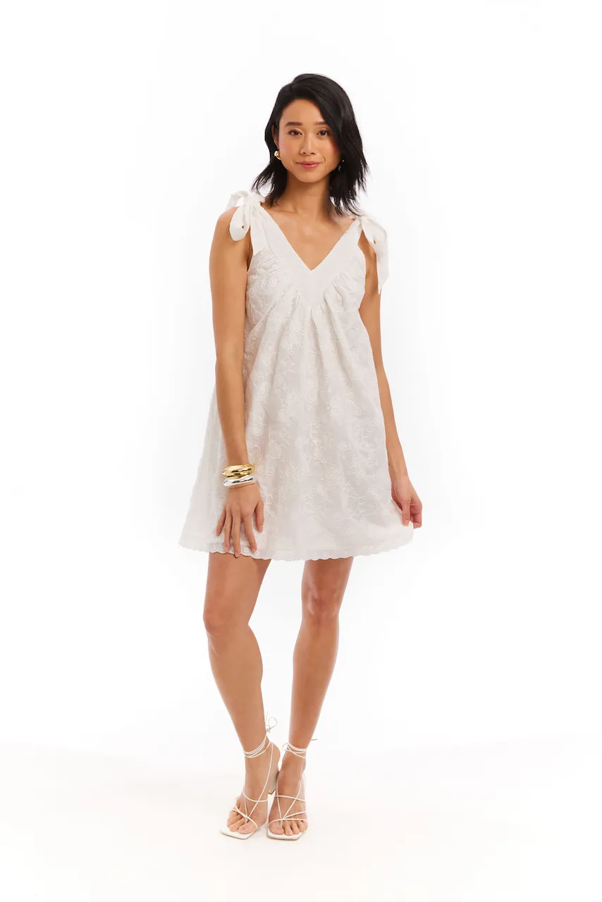 Allison NY Embroidered Rosalie Mini Dress