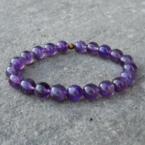 Amethyst Gemstone Yoga Mala Bracelet