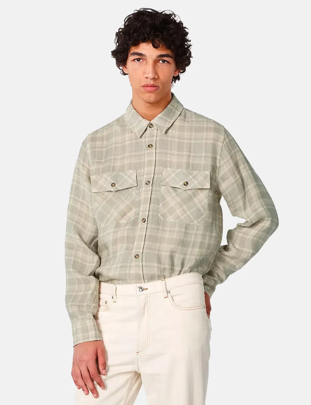 A.P.C. Conrad Check Overshirt - Chalk