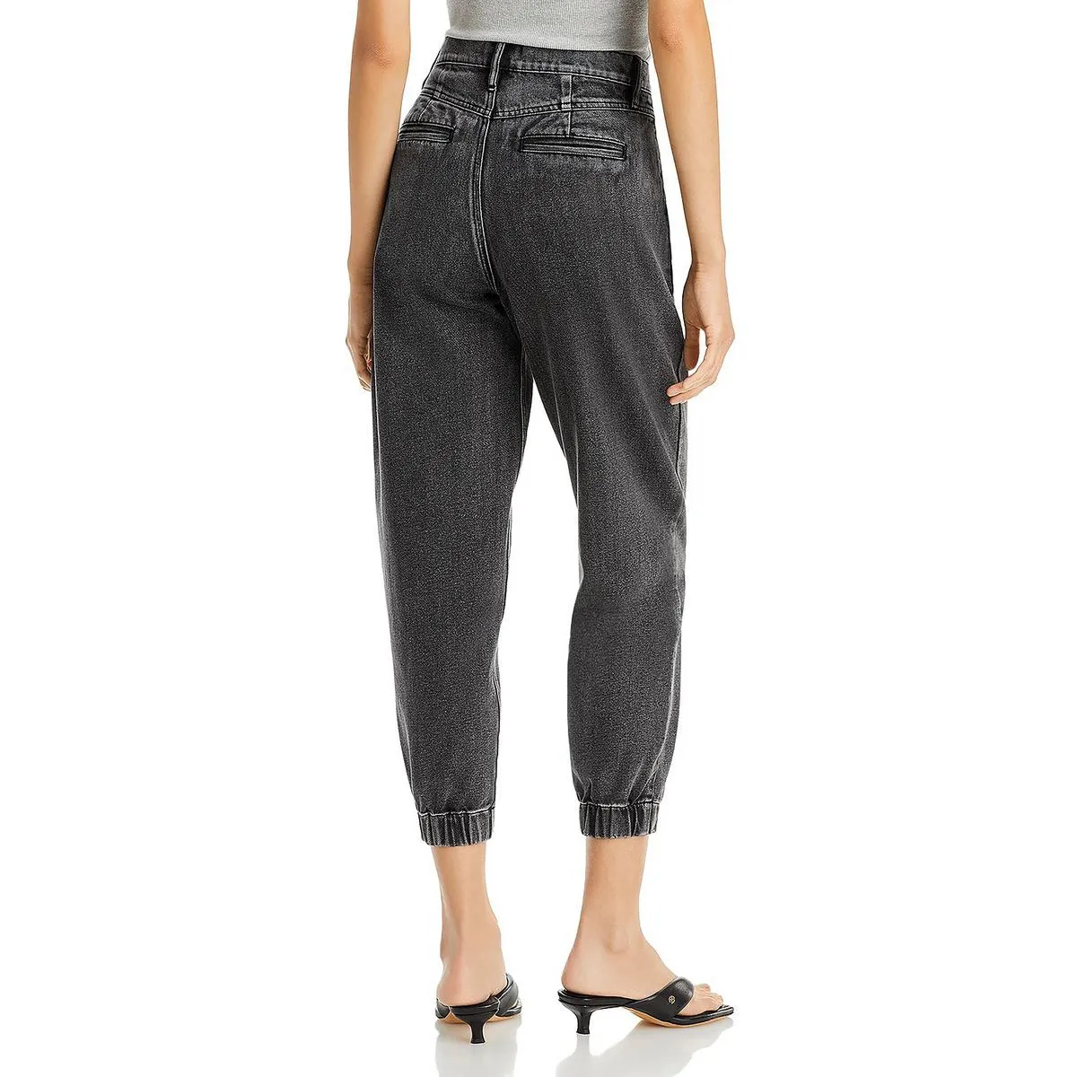 Aqua Womens High Rise Pleated Jogger Jeans