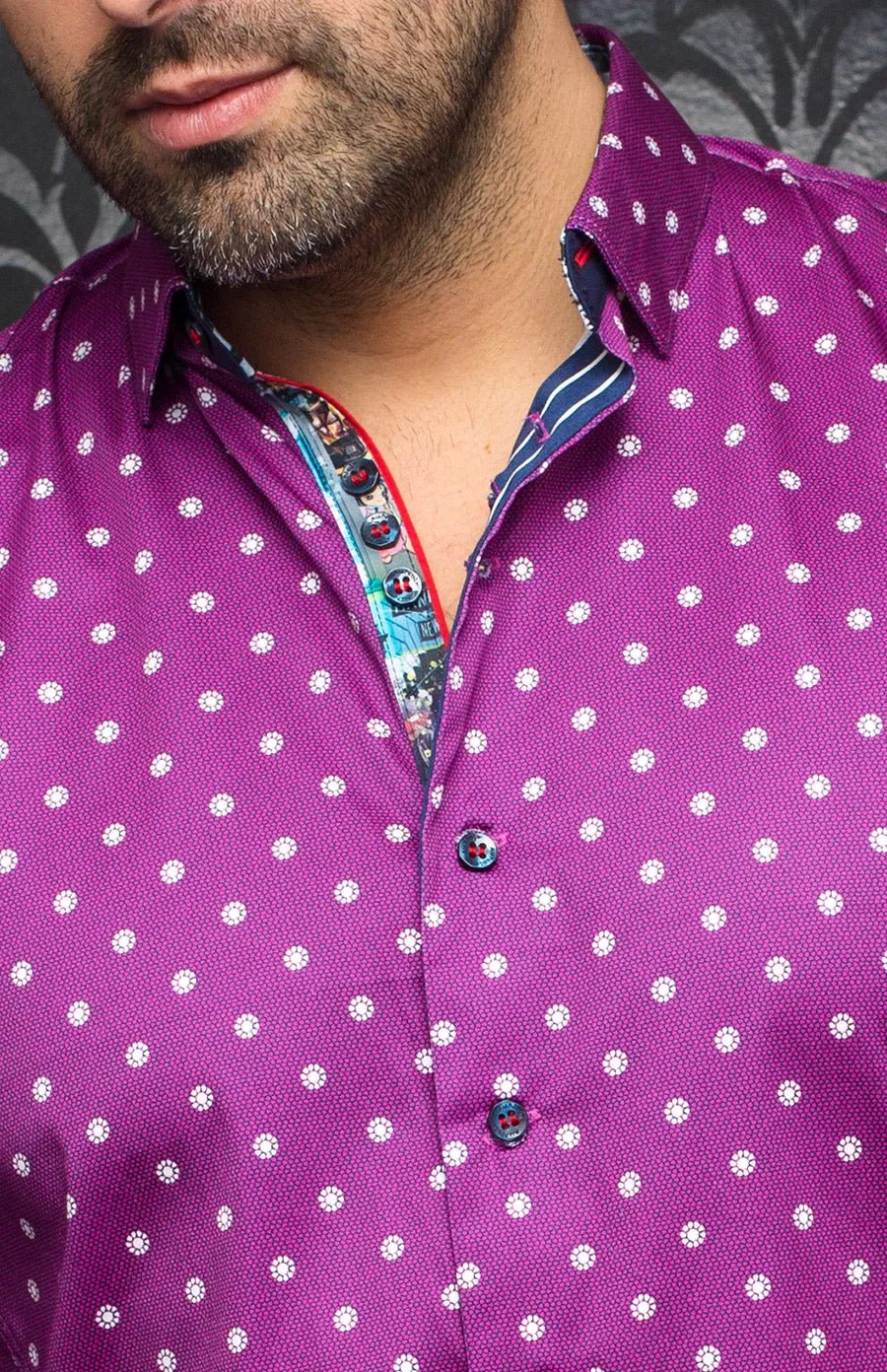 Au Noir Stretch Shirt | Neumann Fuchsia