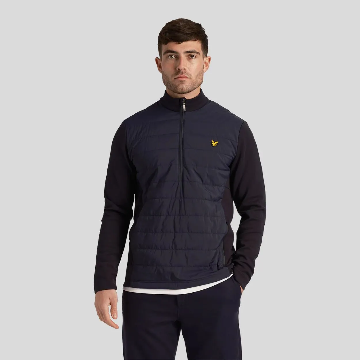 Baffle Quilted Quarter Zip Mid Layer Dark Navy - SS24