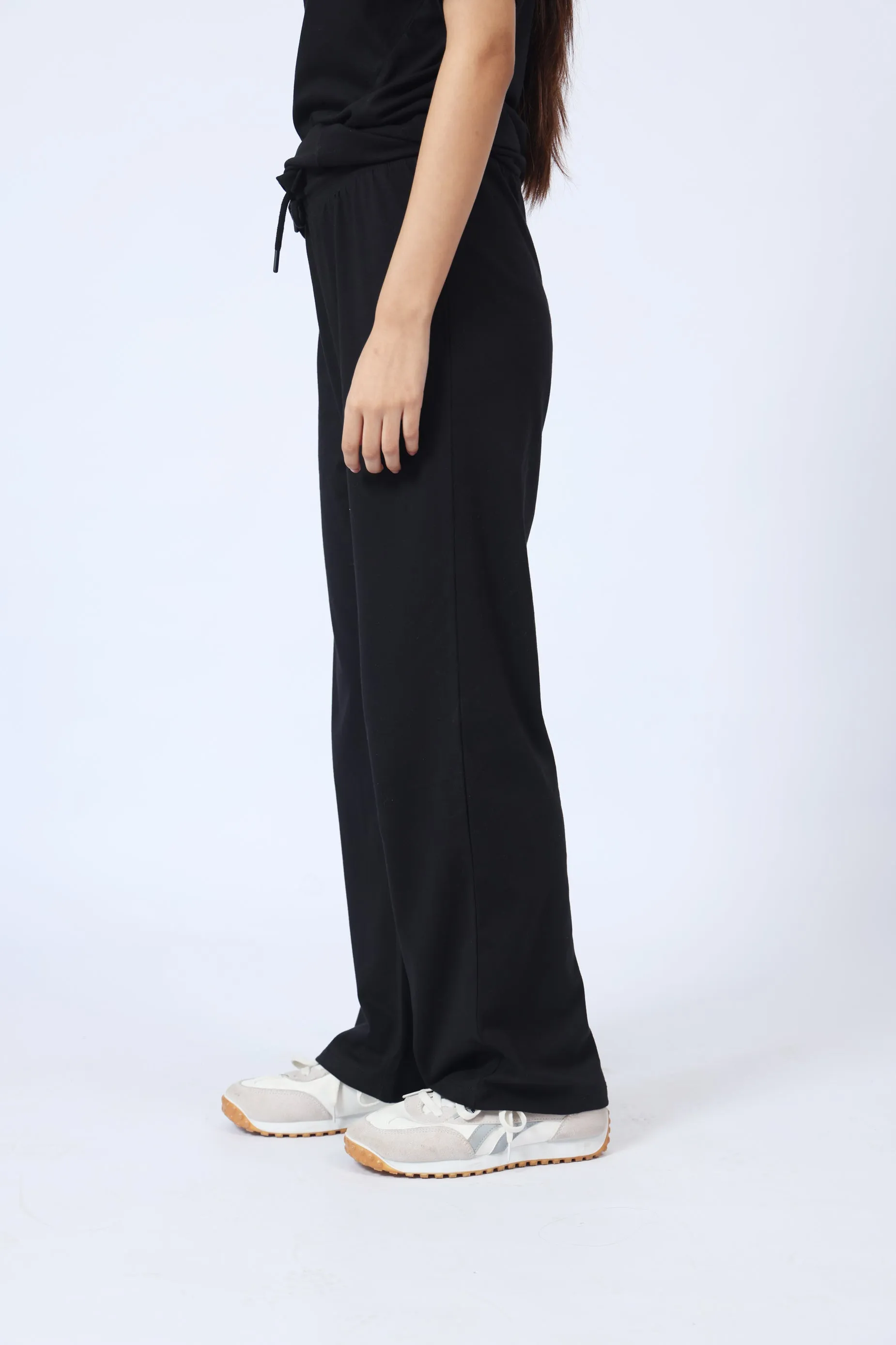 BASIC WIDE LEG TROUSERS