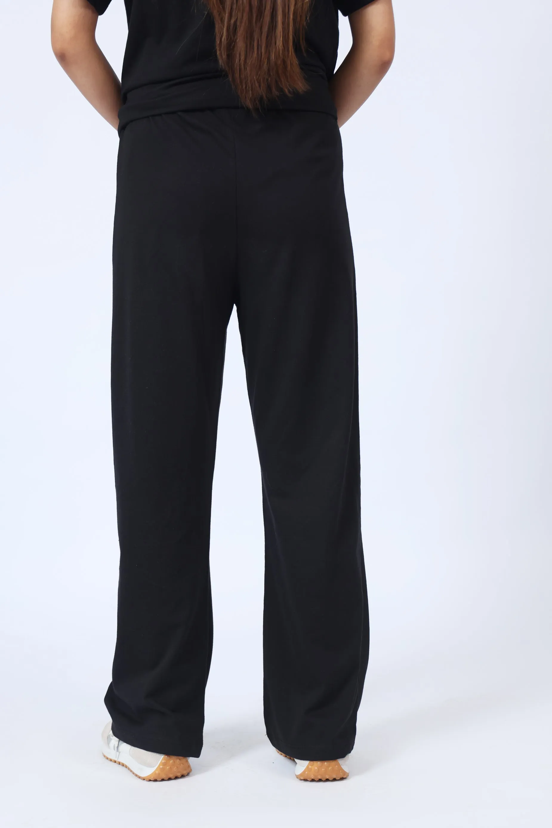 BASIC WIDE LEG TROUSERS