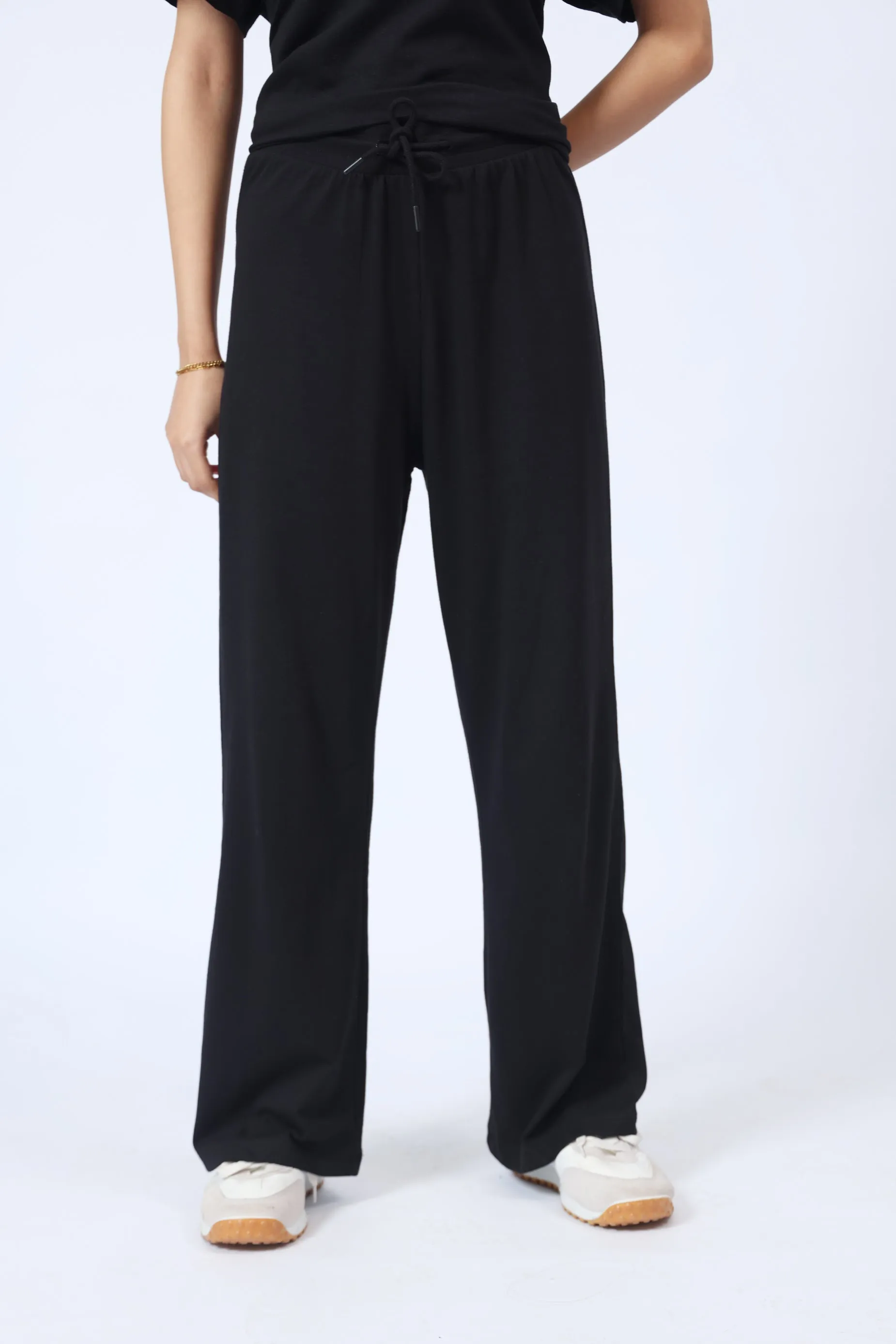 BASIC WIDE LEG TROUSERS