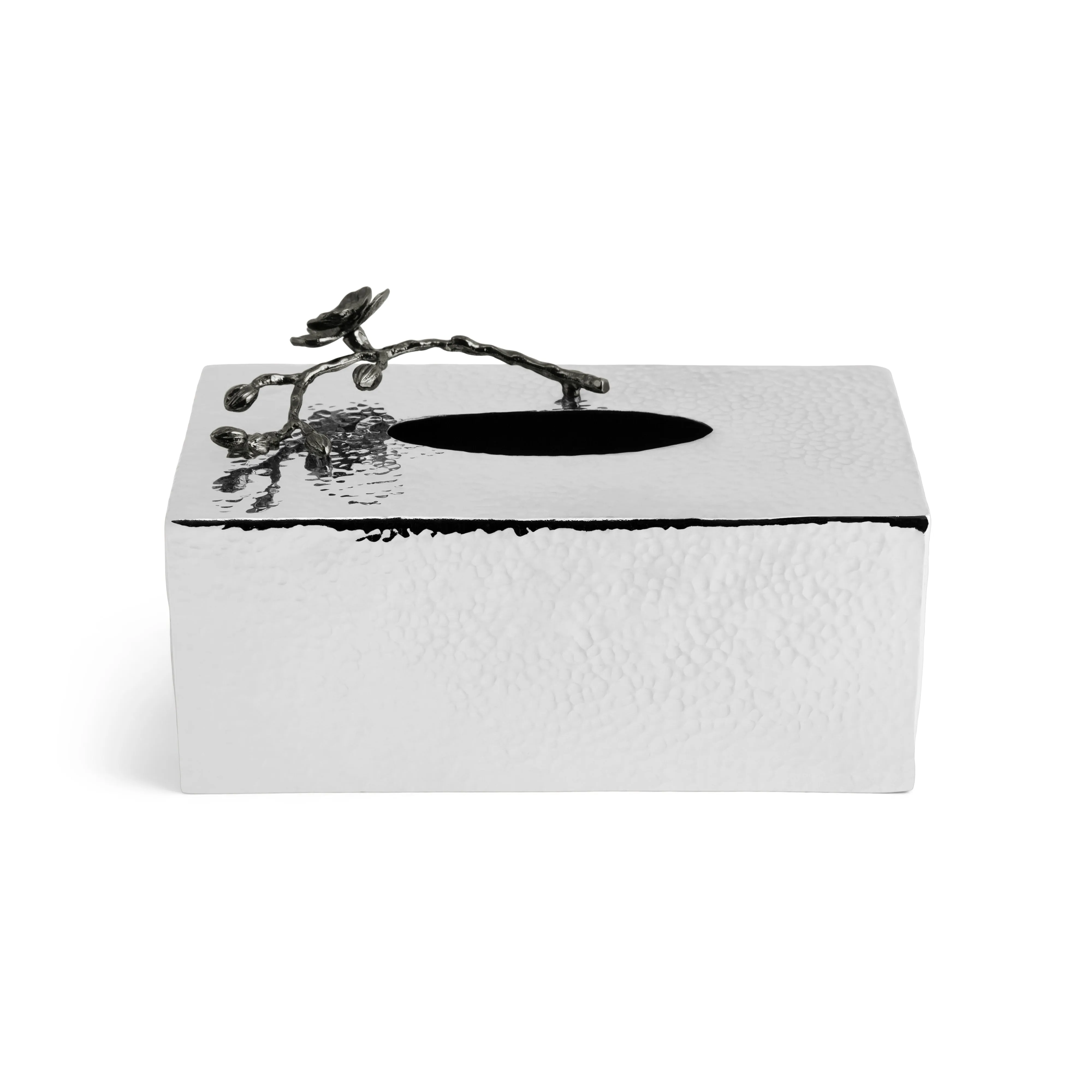 Black Orchid Tissue Box Holder