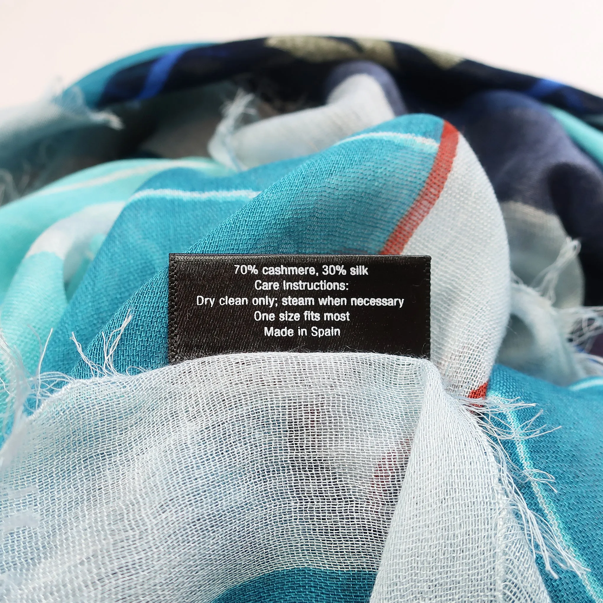 Blue Pacific Vintage Locale New York Cashmere and Silk Scarf