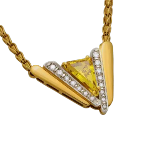 Bright Yellow Sapphire Necklace