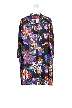 Capsule Multicoloured Dark Floral Shirt Dress UK 24