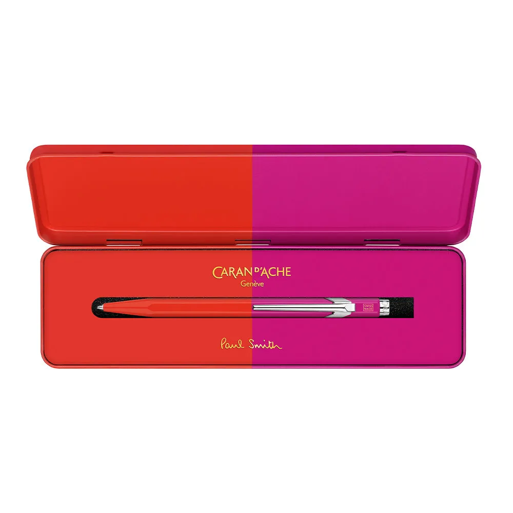 Caran d'Ache 849 Ballpoint Pen Paul Smith Limited Edition Warm Red / Melrose Pink