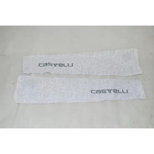 Castelli White Pattered Chill Sleeves Size Large New