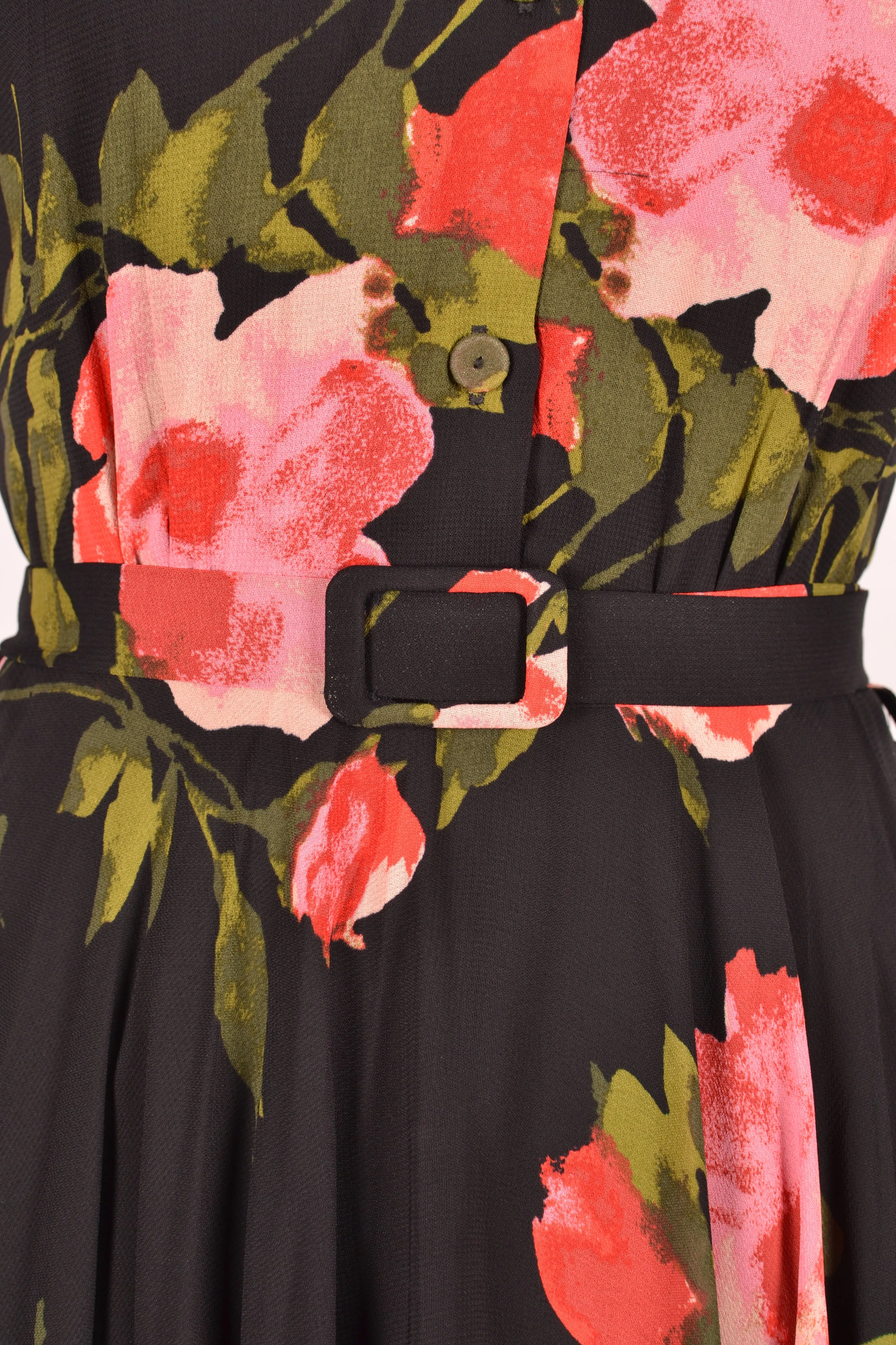 Charlie Red & Black Floral Dress