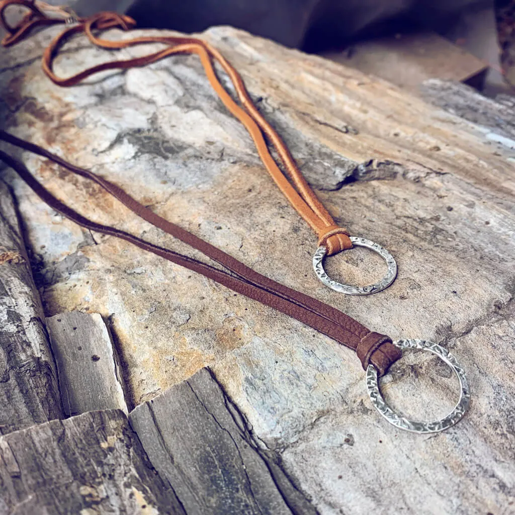 circle positive II // men's rugged sterling silver karma circle necklace