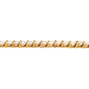 Classic Round Diamond Tennis Bracelet in 18k Gold