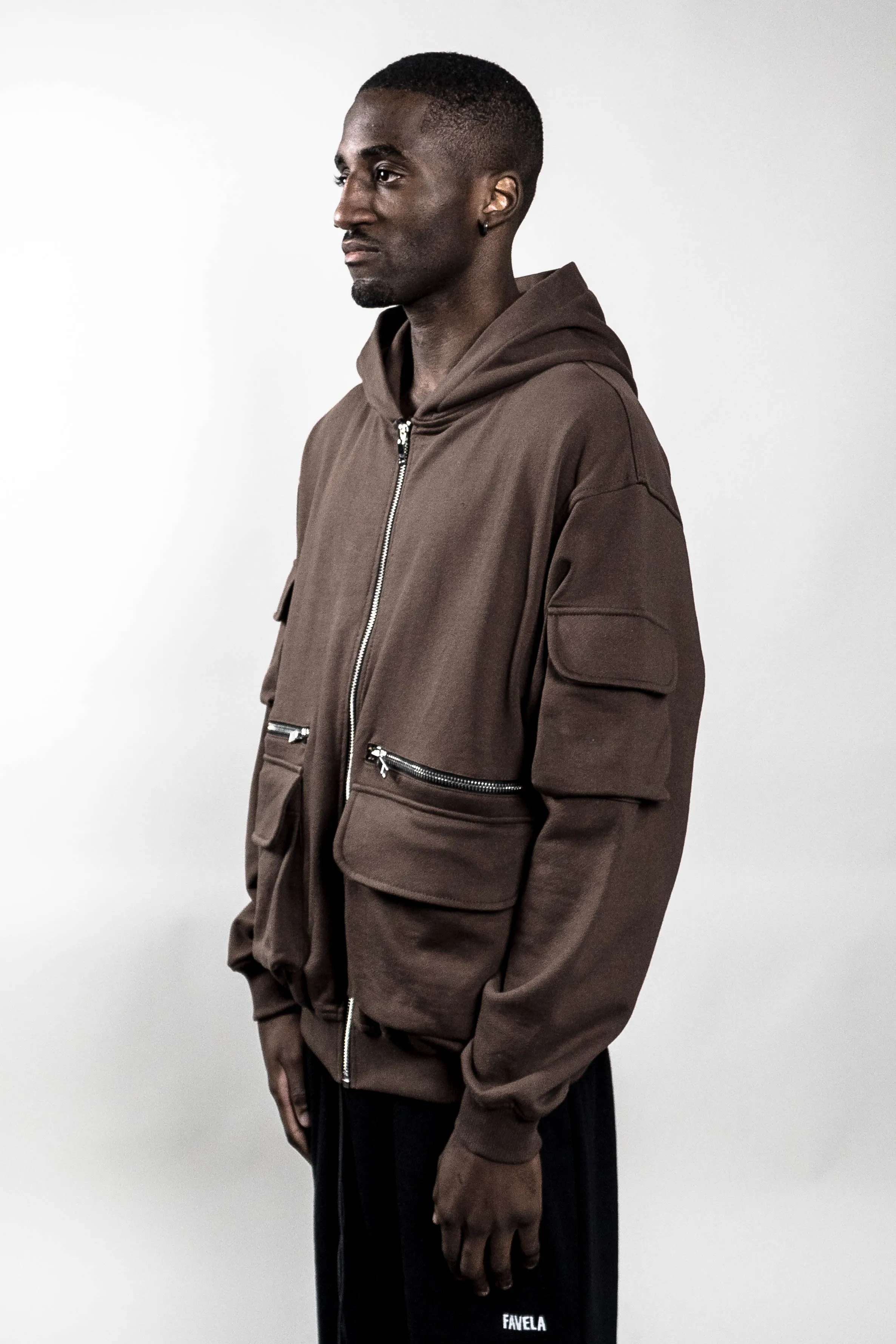 COFFEE BROWN MILITARY FRONTZIP