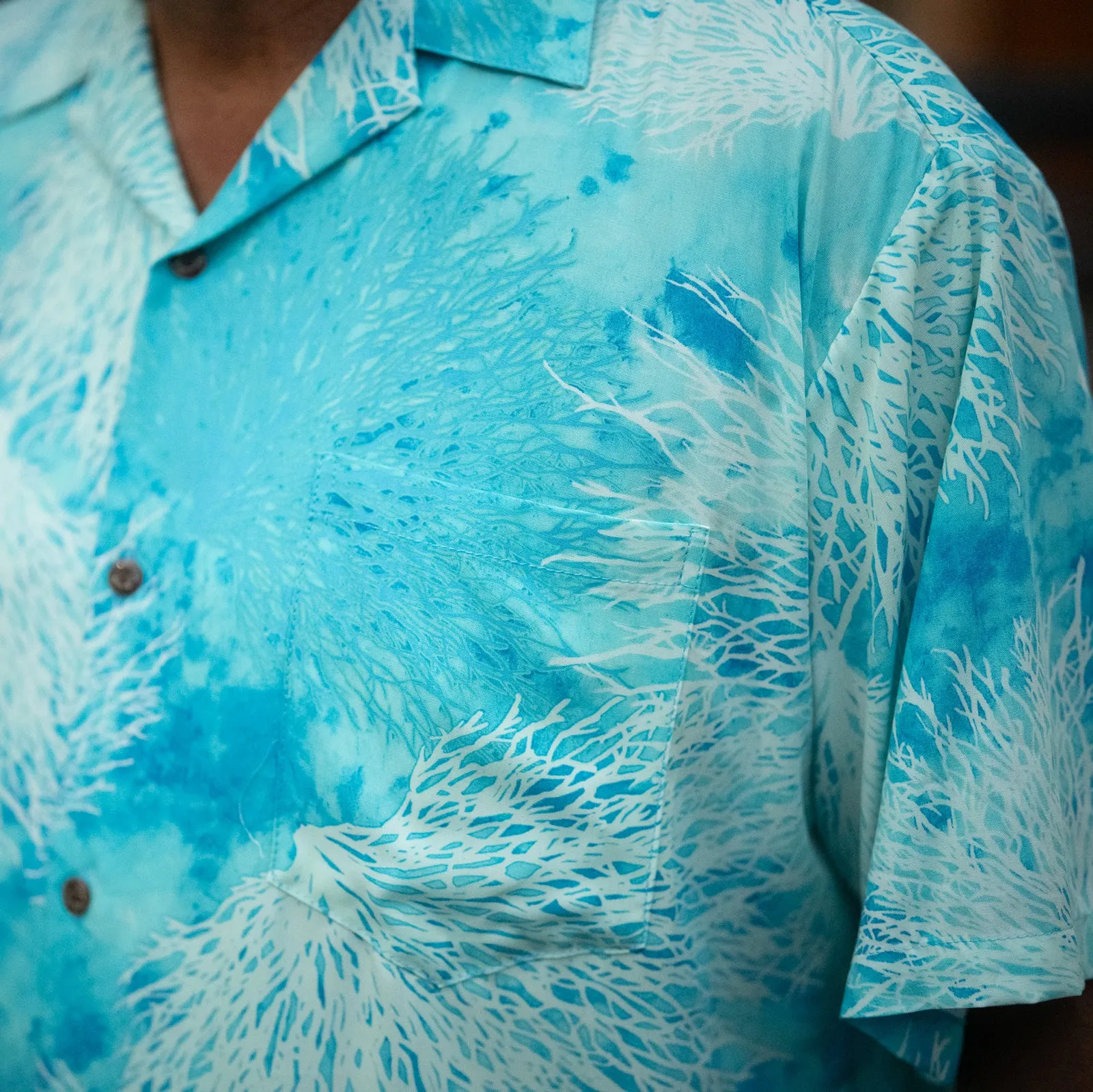 Coral Print Aloha Shirt