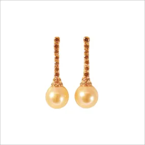 Couture 18K Gold & Pearl Earrings with Diamonds