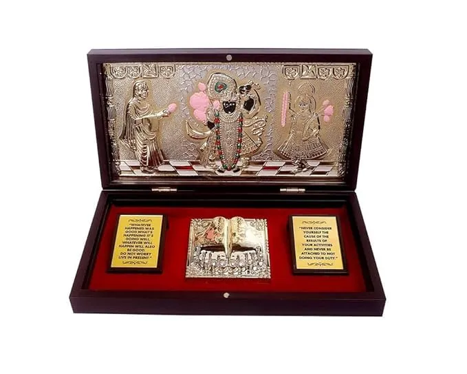 Craftemporio Shreenathji Pocket Temple (24 Karat Gold Coated)