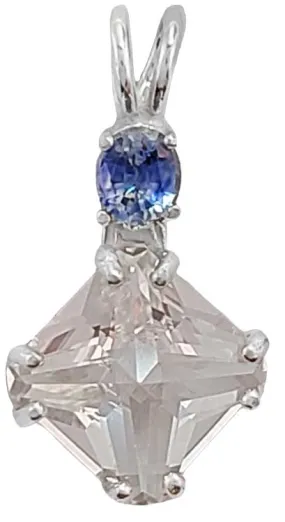 Danburite Mini Magician Stone? with Oval Cut Sapphire