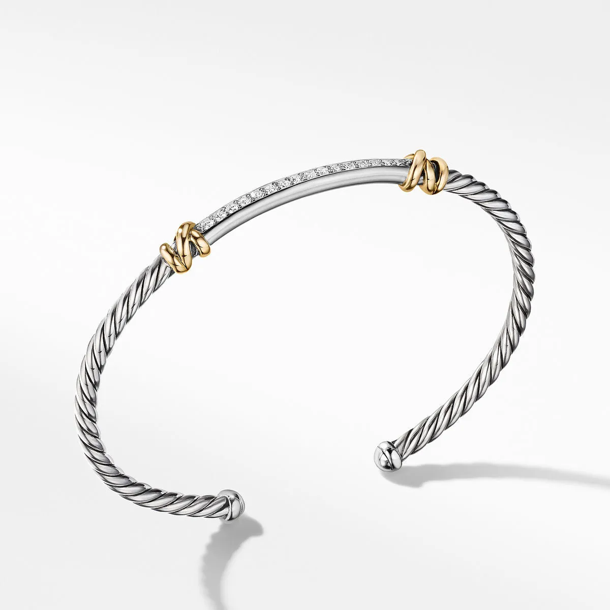 David Yurman Helena Wrap Two-Tone Diamond Bracelet