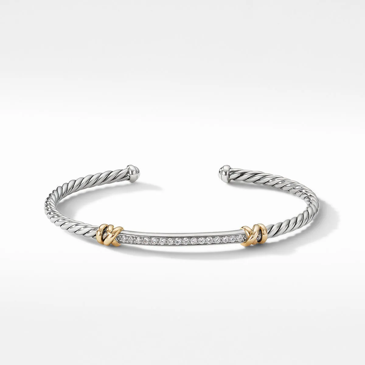 David Yurman Helena Wrap Two-Tone Diamond Bracelet