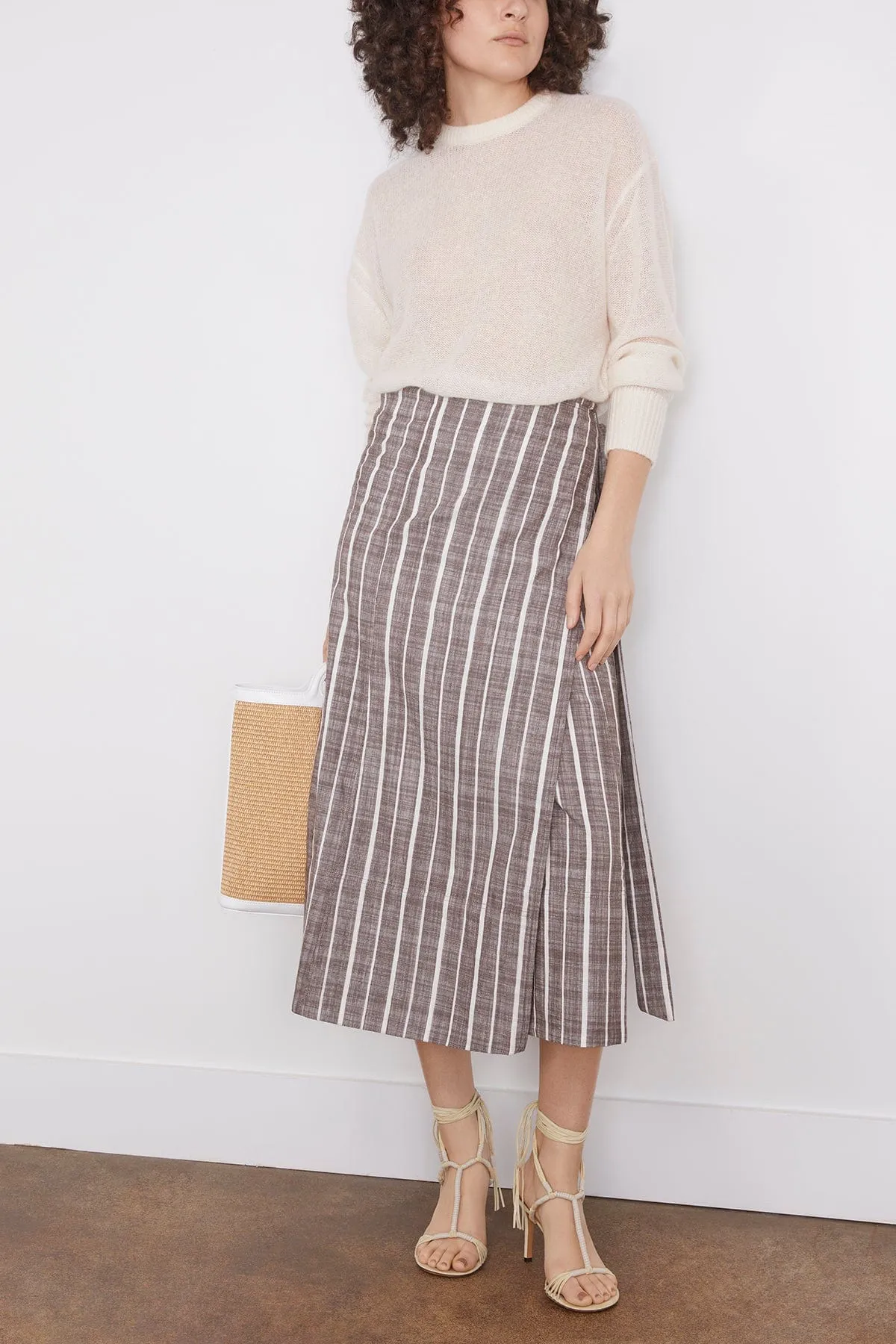 De Vera Wrap Skirt in Kesh Stripe