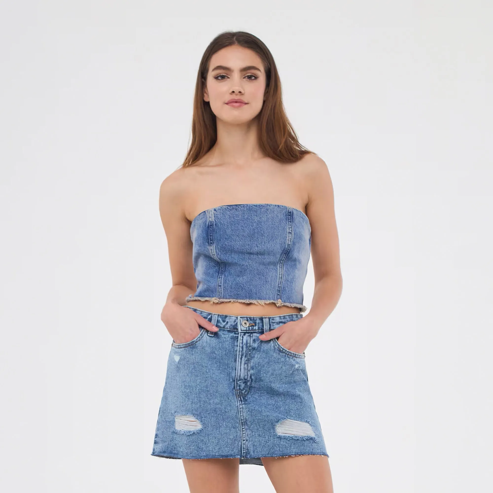 Denim Mini Skirt