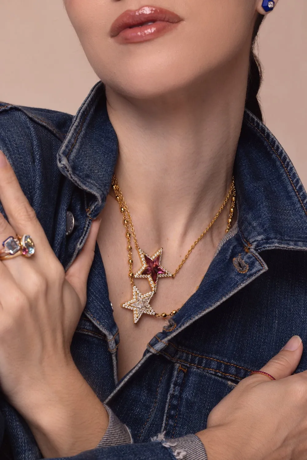 Diamond Kite Star Necklace