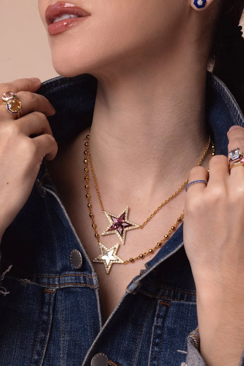 Diamond Kite Star Necklace