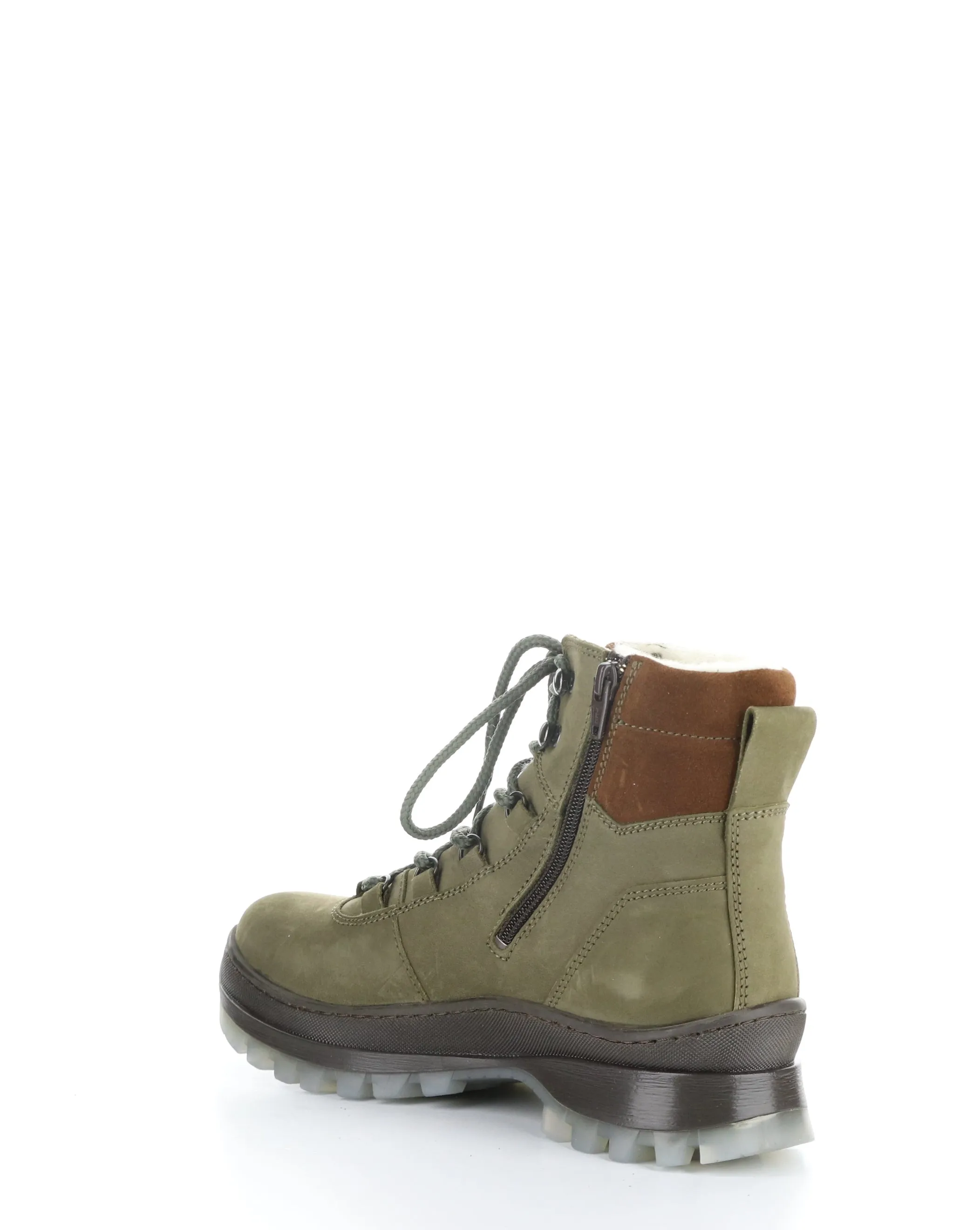 DIAS OLIVE/REDWOOD Round Toe Boots