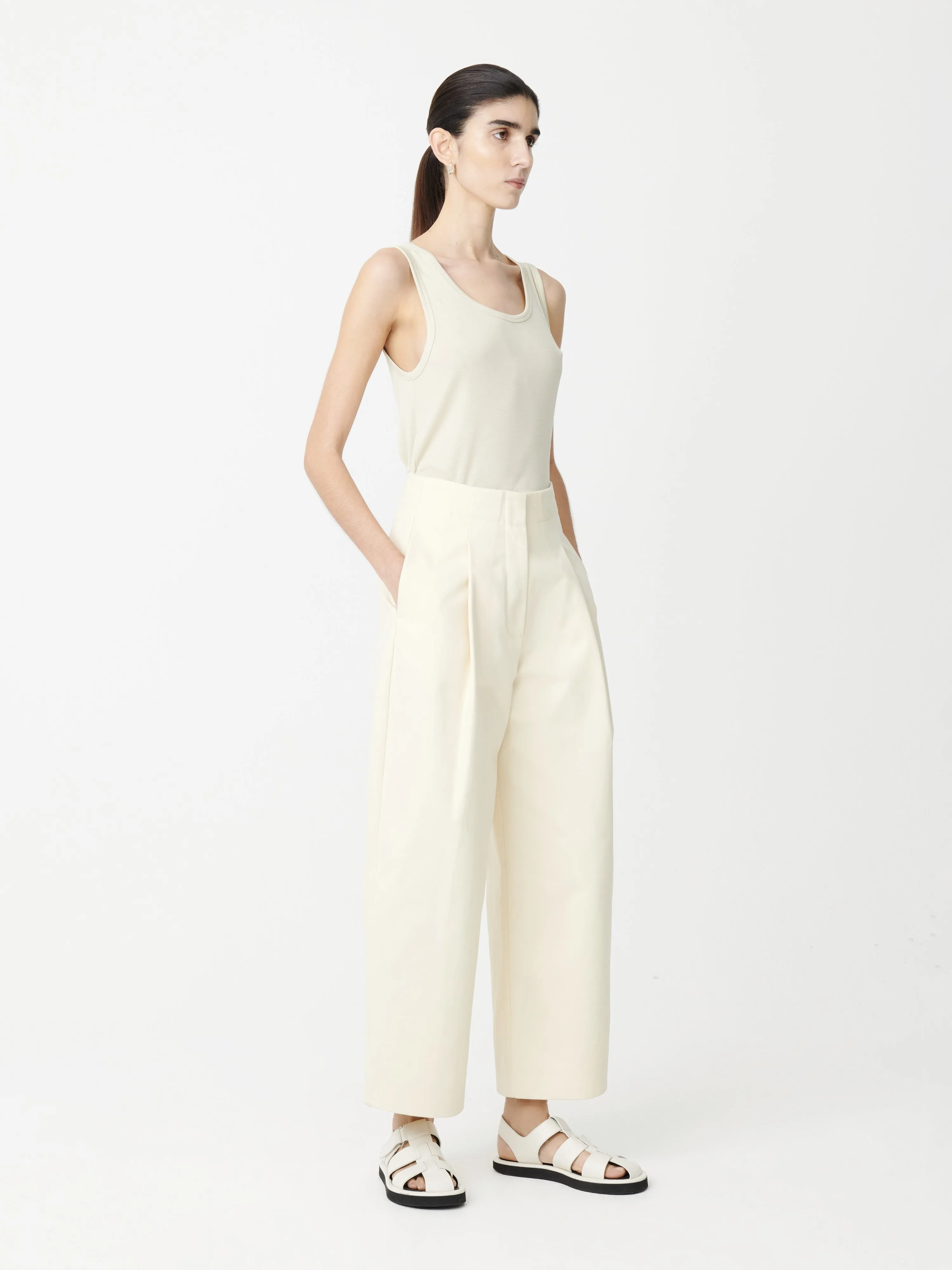 Dordoni Volume Pant In Cream