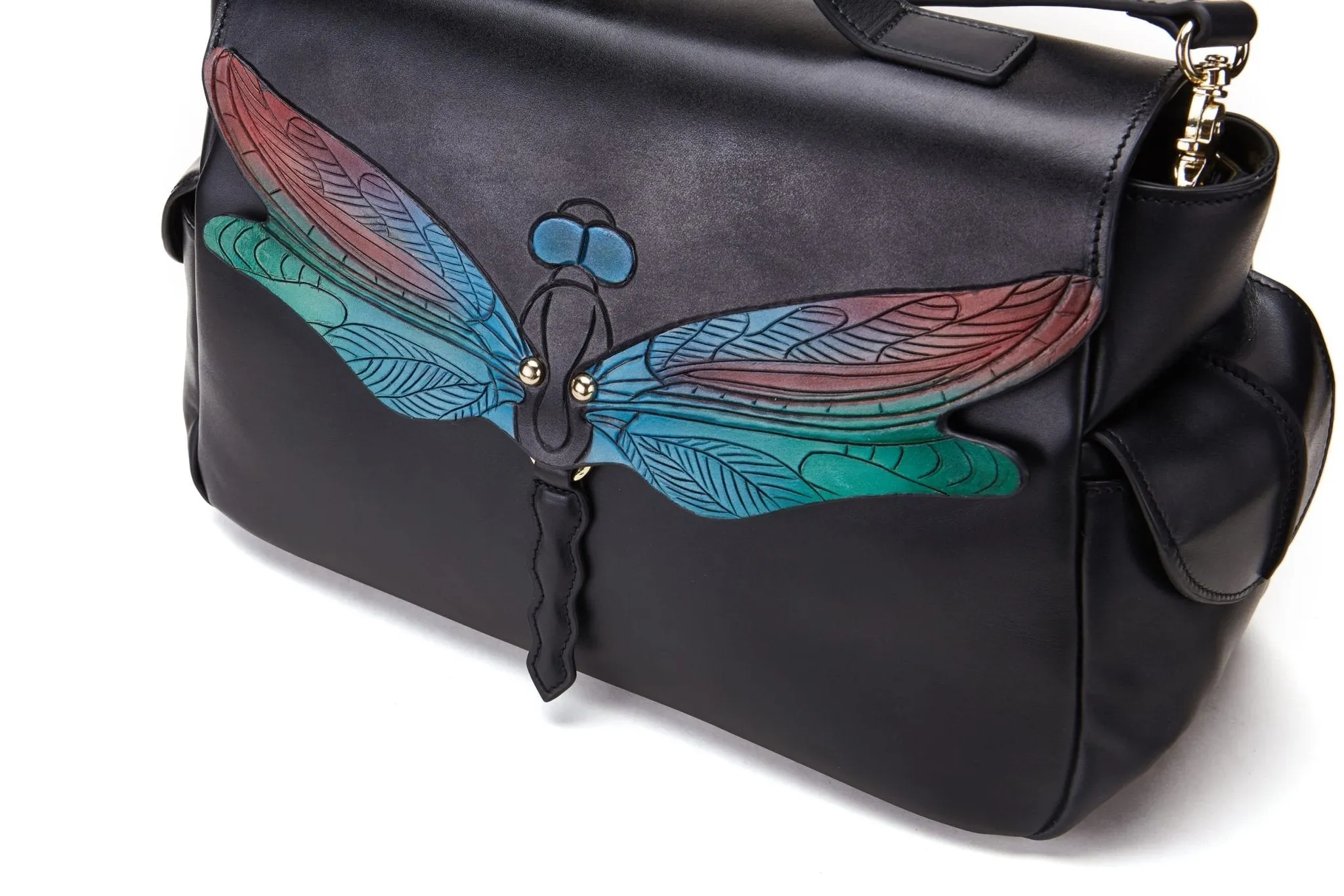 Dragonfly Black Satchel