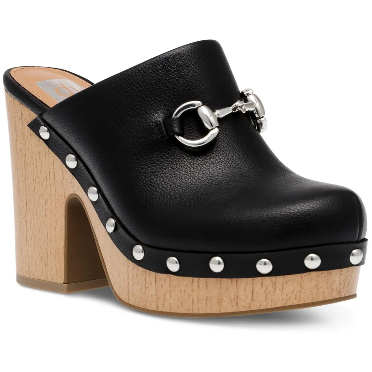 DV By Dolce Vita Womens Chrissy Faux Leather Studded Mules