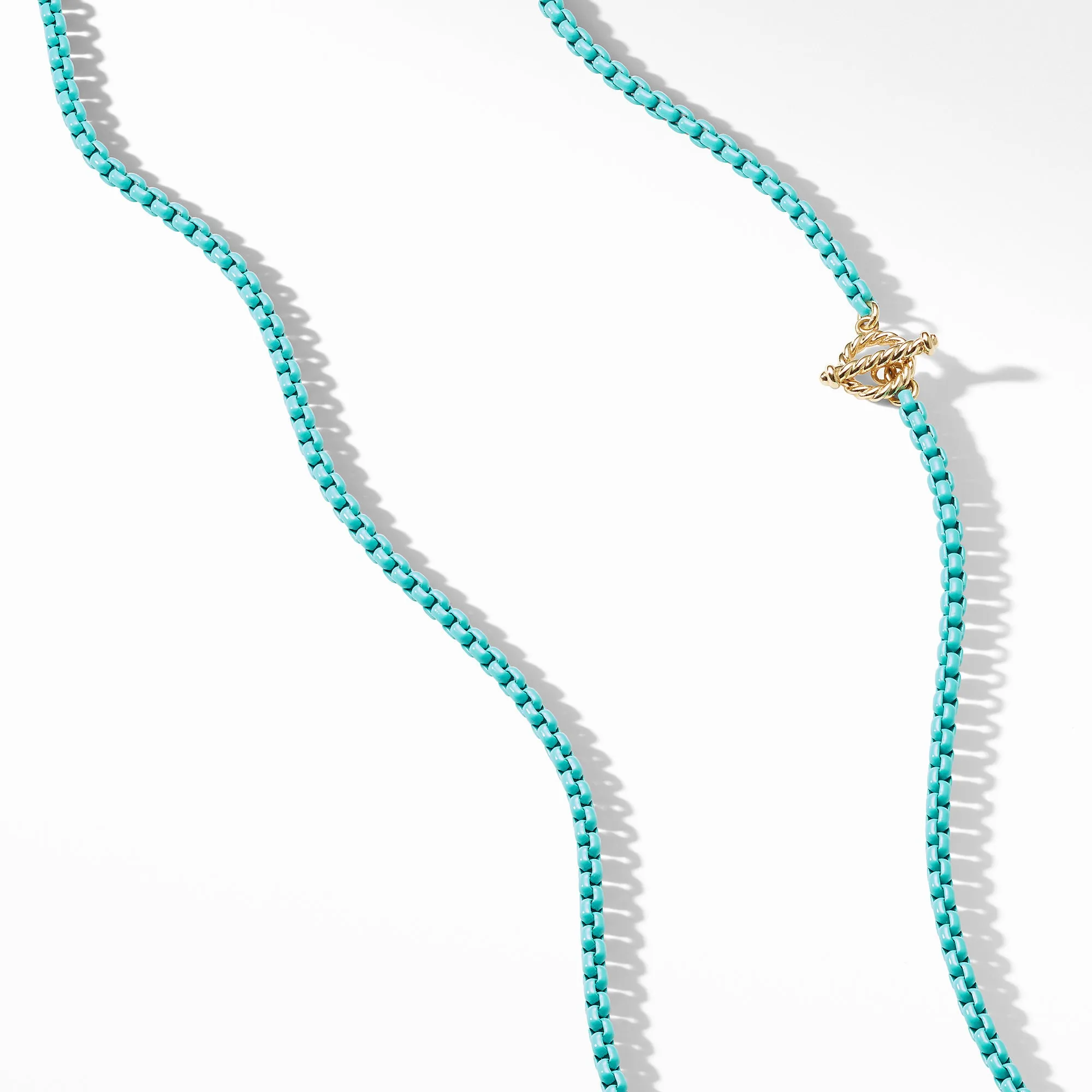 DY Bel Aire Chain Necklace in Turquoise with 14K Gold Accents