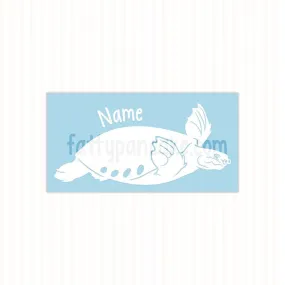 Fly River Turtle Decal, Waterproof Vinyl Decal, Cute Reptile Gift